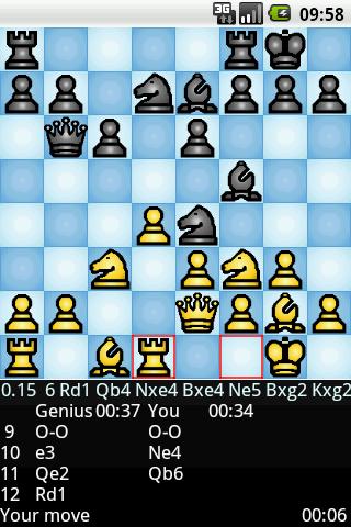 [Chess Genius on Android screenshot]